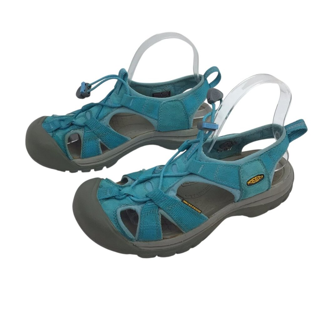 Keen Venice Womens 7.5 Waterproof Hiking Sandals Turquoise Gray Washable